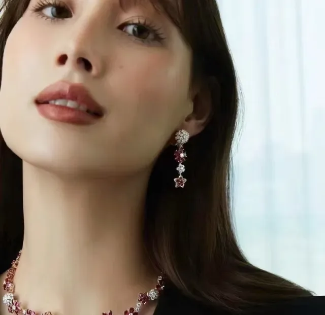 Van Cleef & Arpels 花卉与星辰图案 红宝石与钻石耳环 8