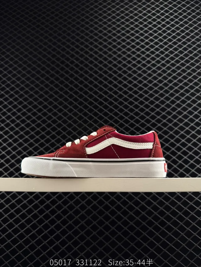 Vans Old Skool वाइन रेड एंड व्हाइट स्केटबोर्ड जूते 6