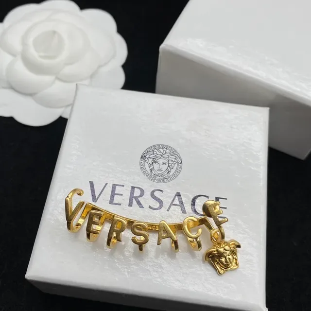 Versace Alphabet Medusa Ear Cuff Aros Dorado 6