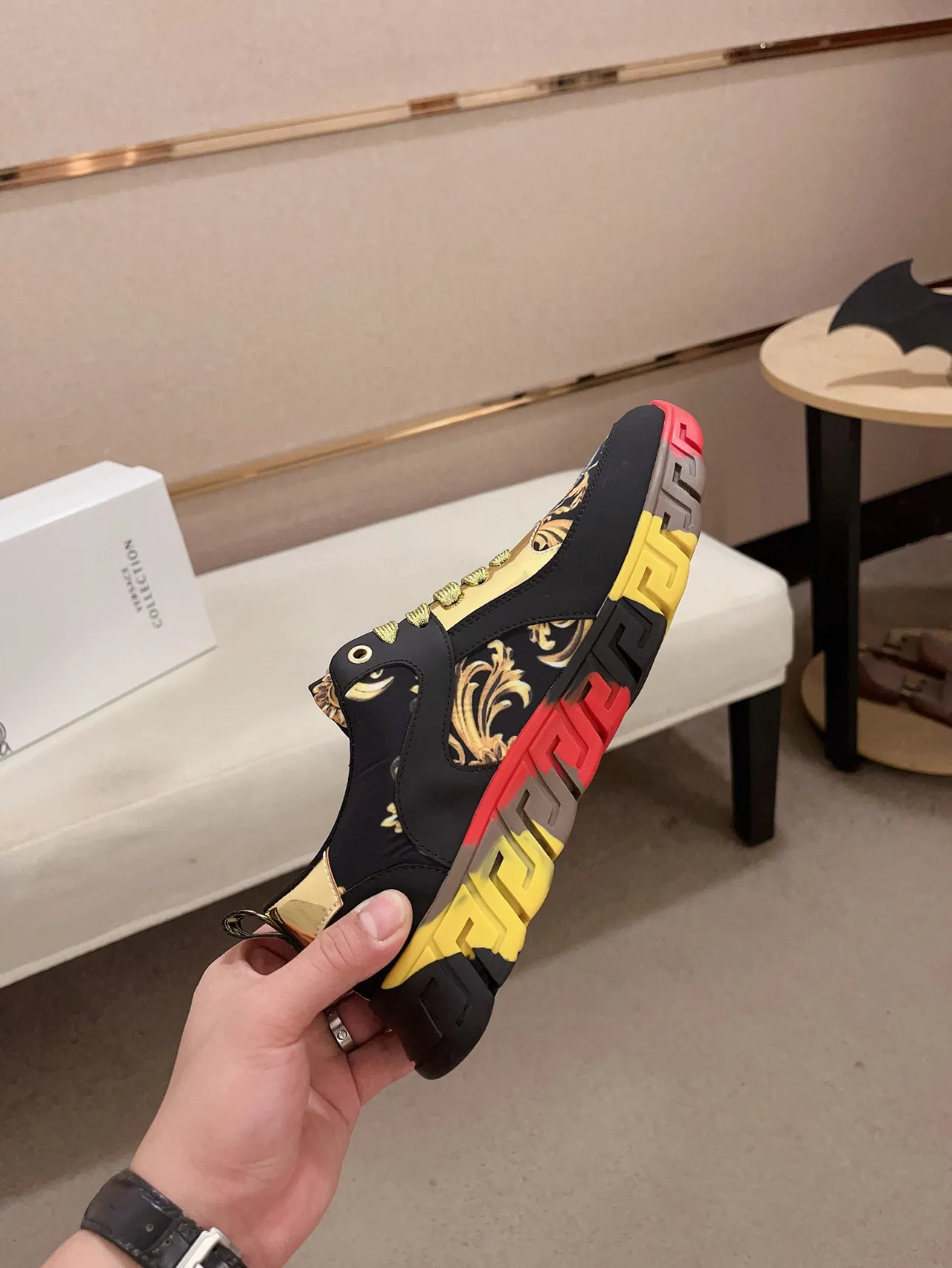 Versace Chain Reaction Baroque Print Medusa Lifestyle Sneakers 5
