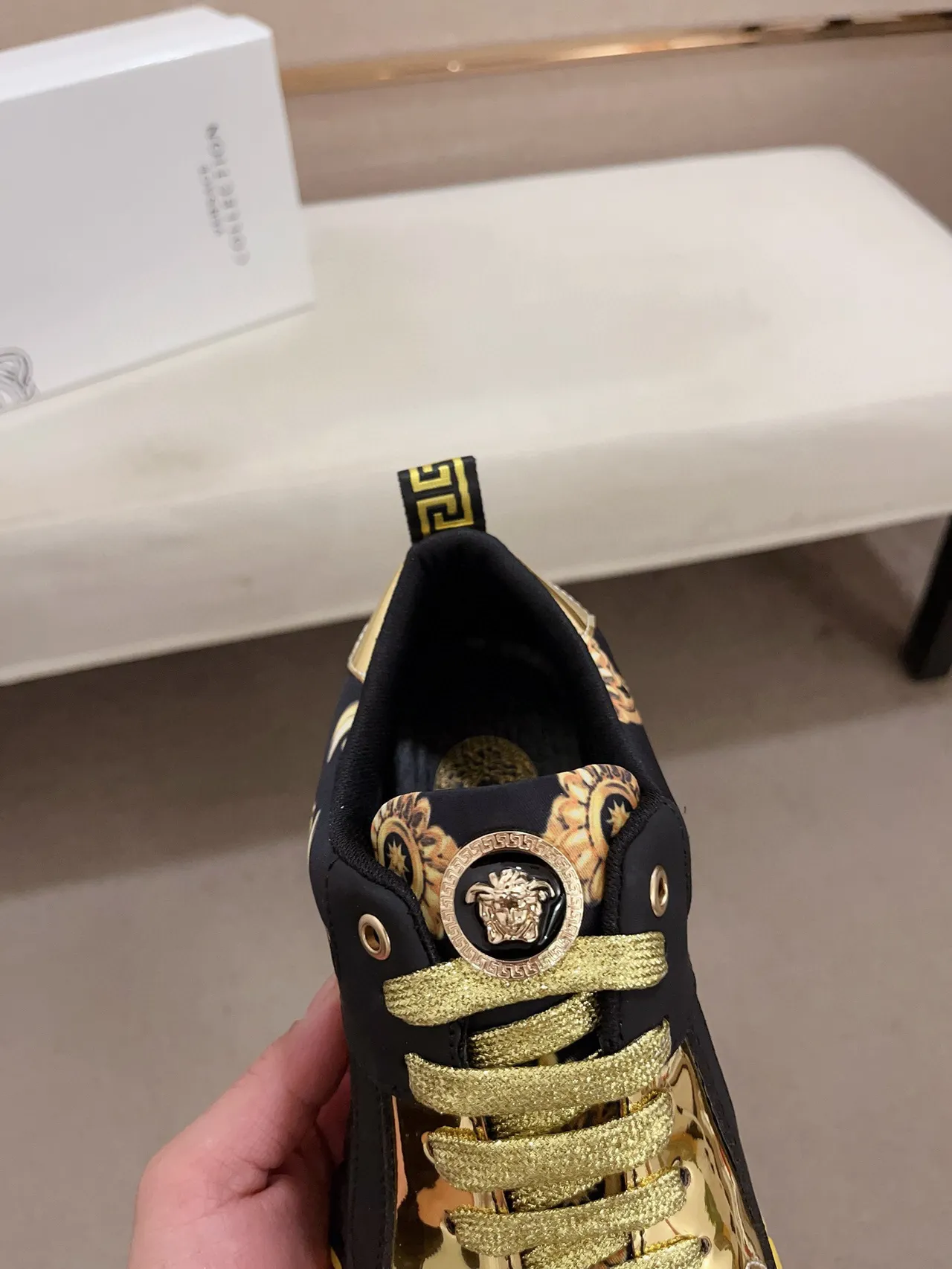 Versace Chain Reaction Baroque Print Medusa Lifestyle Sneakers 6