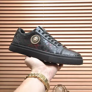 Versace Chain Reaction Black and Red Medusa Medallion Lifestyle Sneaker