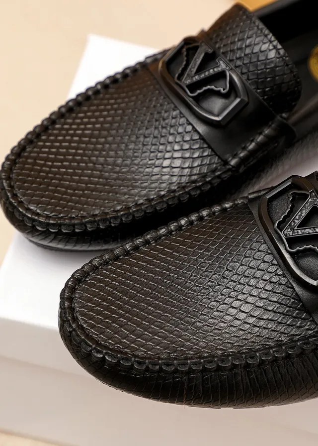Versace Chain Reaction Black Snakeskin-Effect Leather Loafers 4