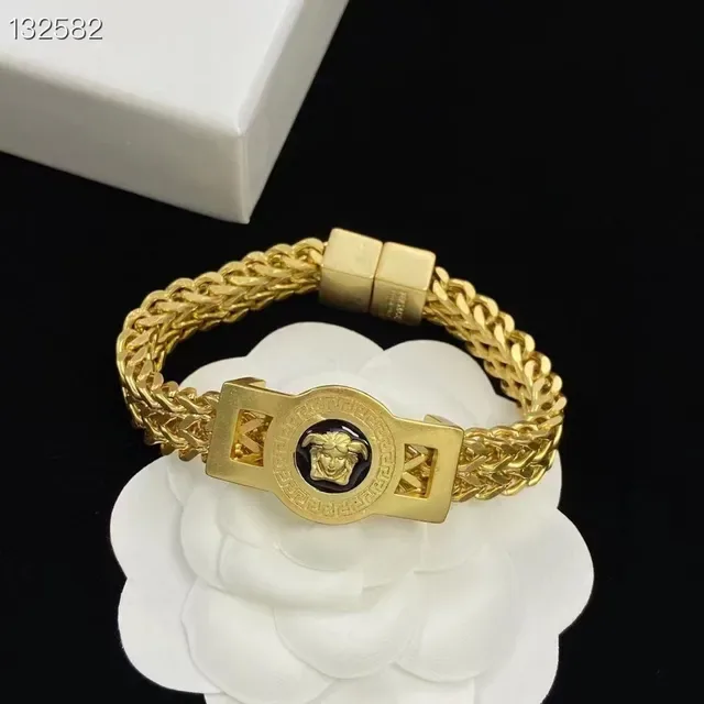 Versace Chain Reaction Collar de Cadena Trenzada Dorado 3