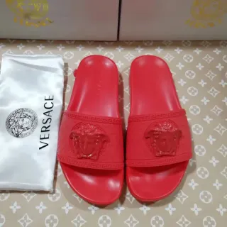 Versace Greca Odissea 红色 模制橡胶 拖鞋