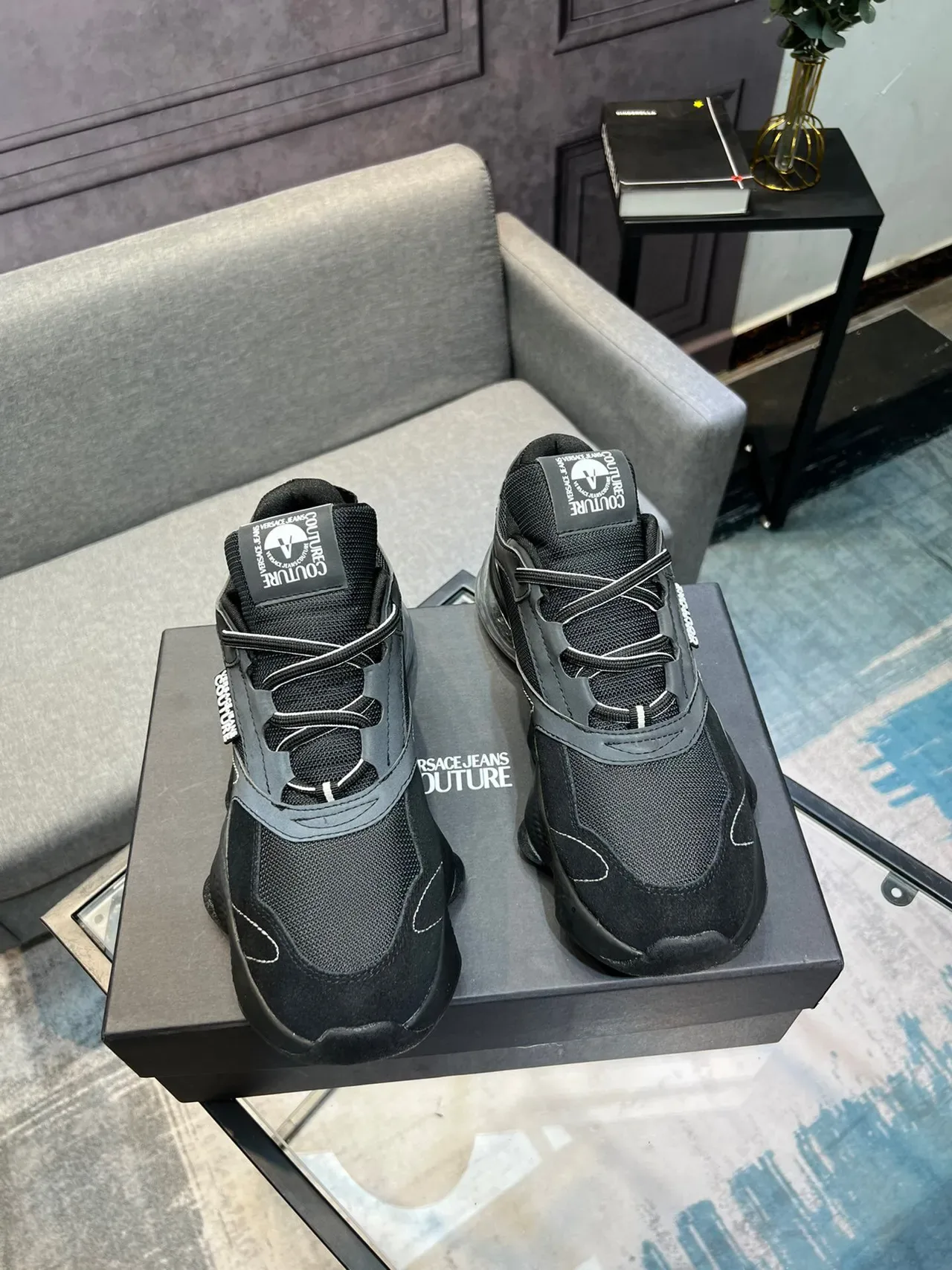 Versace Jeans Couture Tênis Chunky Preto Cinza 5
