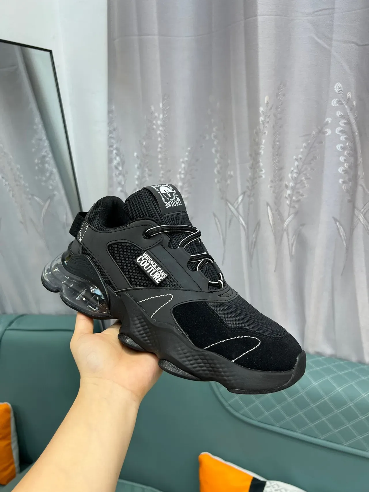 Versace Jeans Couture Tênis Chunky Preto Cinza 6