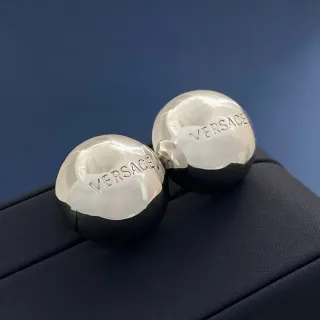 Versace Odissea Brincos Esféricos Bicolor Prata e Preto