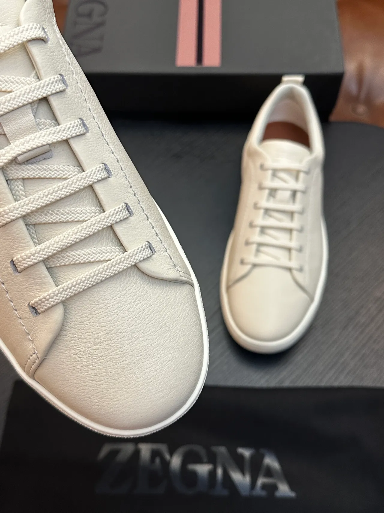 Zegna 极简皮革低帮生活休闲鞋 4