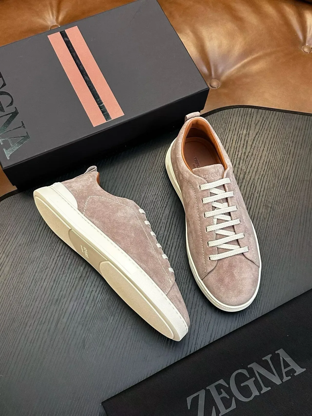 Zegna سويدي low-top lifestyle sneaker 5
