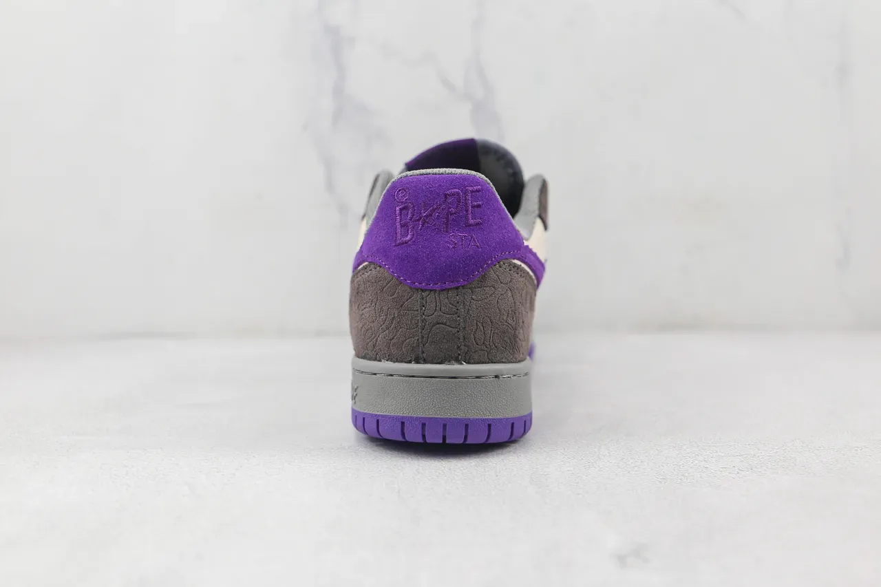 BAPE STA سنيكرز أسلوب حياة بنفسجي نجم 9