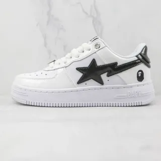 A Bathing Ape BAPE STA أبيض أسود نجم برق حذاء رياضي ستايل حياة