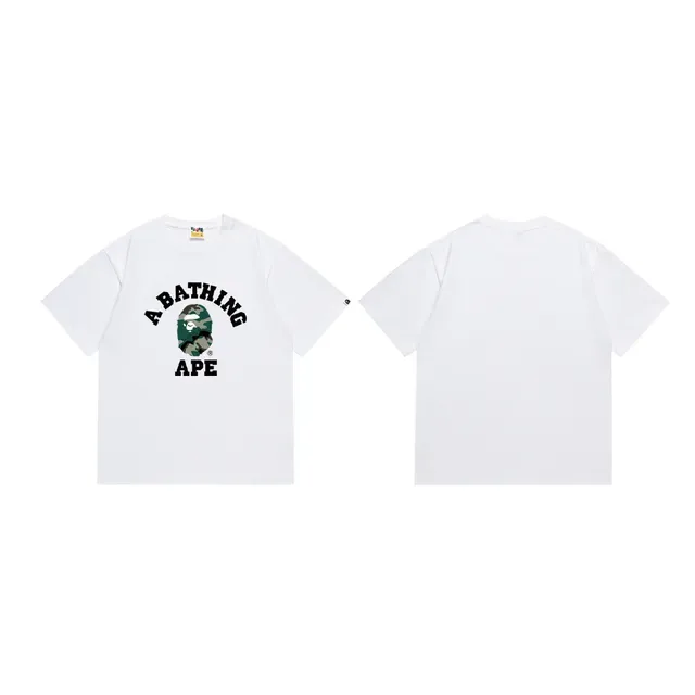 تيشيرت أسود A Bathing Ape بطبعة رأس قرد مموهة 4