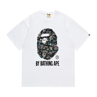تي شيرت A Bathing Ape بطبعة رأس قرد مموه نجمي