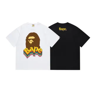 تيشيرت A Bathing Ape بطباعة جرافيك رأس قرد قوس قزح