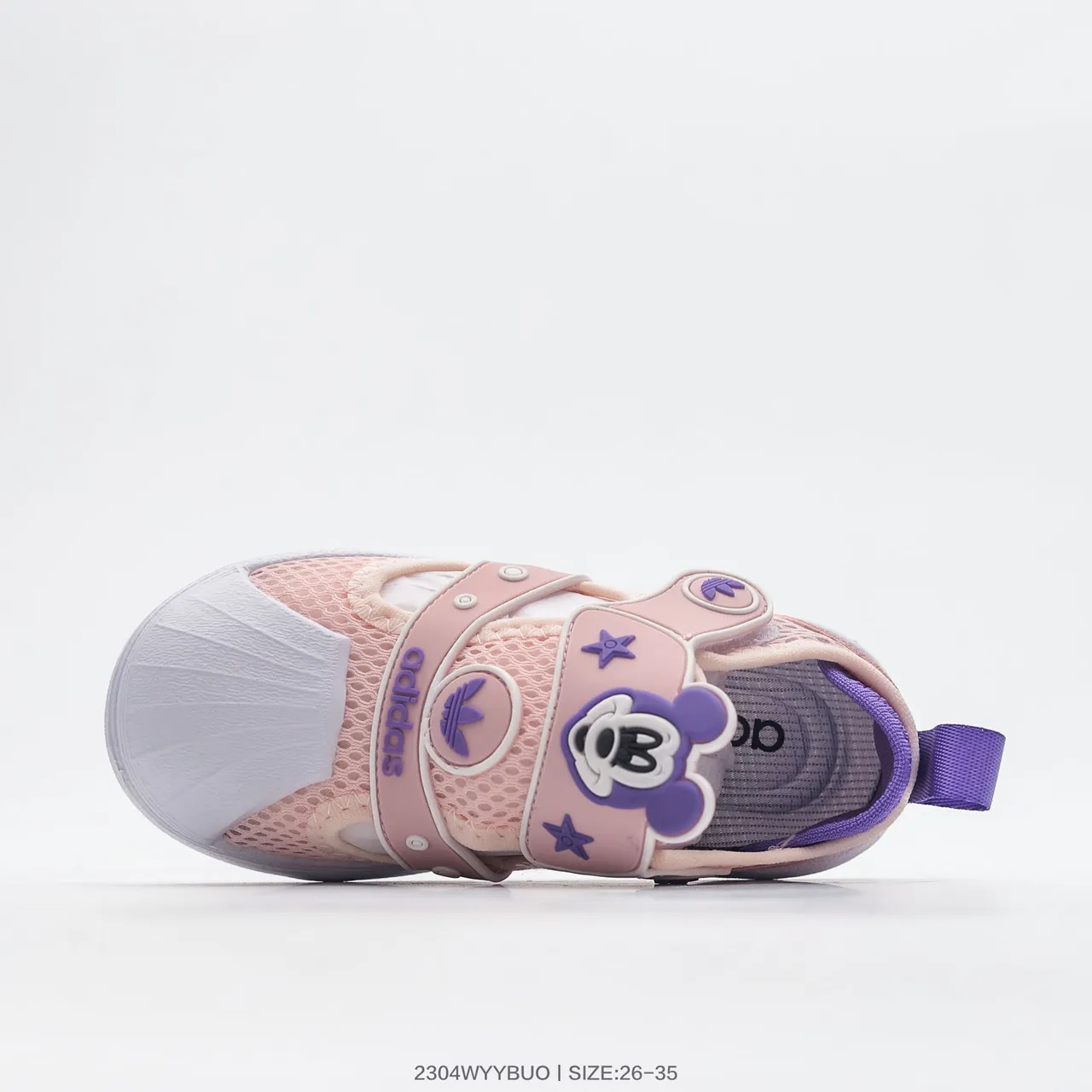 Adidas بيج أخضر شبكي علوي إغلاق حزام قابل للتعديل صندل كاجوال 12