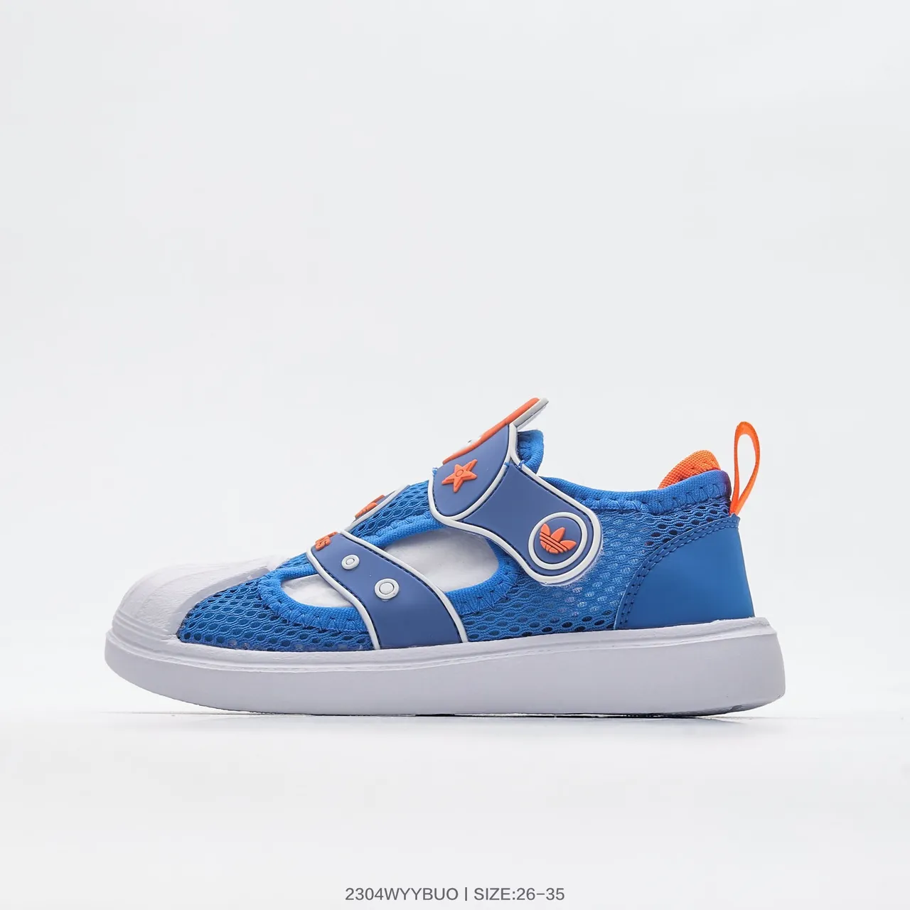 Adidas بيج أخضر شبكي علوي إغلاق حزام قابل للتعديل صندل كاجوال 20
