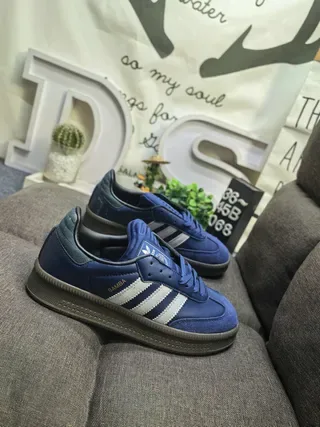 Adidas Black Beige Leather Upper Three-Stripe Side Panel Lifestyle Sneakers 19