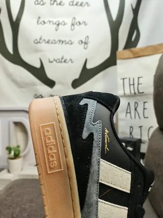 Adidas Tênis Lifestyle Preto Bege Low-Top Mix Camurça-Couro 3