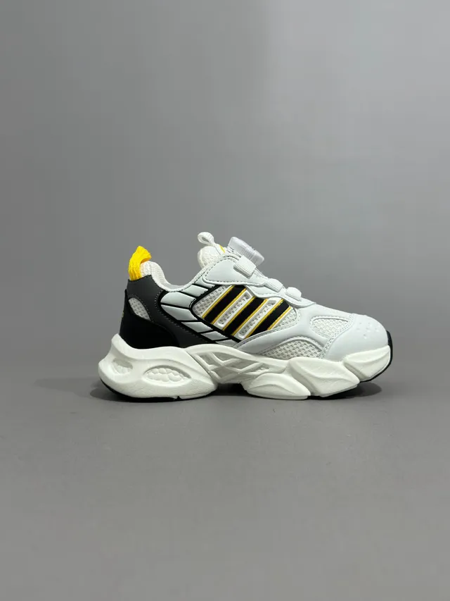 Adidas Black Gray Oversized Sole Laceless Strap Closure Chunky Sneakers 5