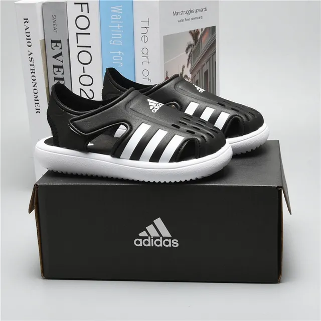 Adidas কালো সবুজ ওপেন টু স্ট্র্যাপ ফাস্টেন্ড ক্যাজুয়াল স্যান্ডেল 3