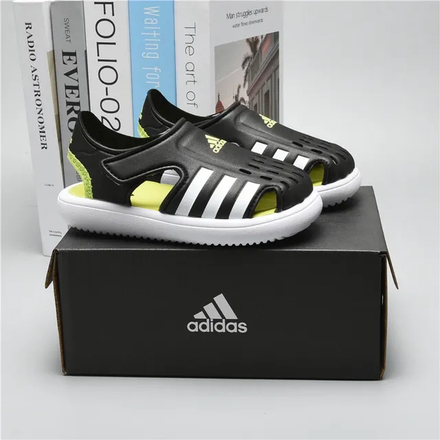 Adidas কালো সবুজ ওপেন টু স্ট্র্যাপ ফাস্টেন্ড ক্যাজুয়াল স্যান্ডেল 6