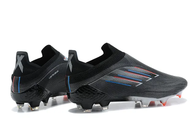 Adidas काला नारंगी सॉक-फिट कॉलर असममित लेसिंग कवर फर्म-ग्राउंड सोकर जूते 5