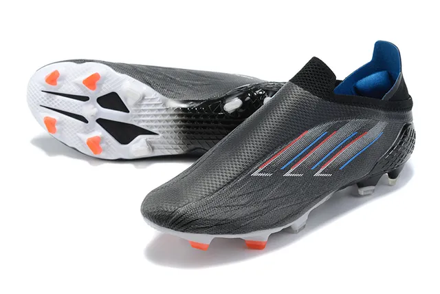 Adidas काला नारंगी सॉक-फिट कॉलर असममित लेसिंग कवर फर्म-ग्राउंड सोकर जूते 7
