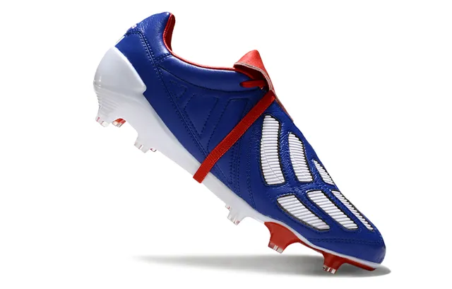 Adidas Copa Mundial Azul Branco Vermelho Firm-Ground Sapatos de Futebol 16