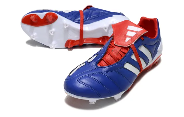 Adidas Copa Mundial Azul Branco Vermelho Firm-Ground Sapatos de Futebol 18
