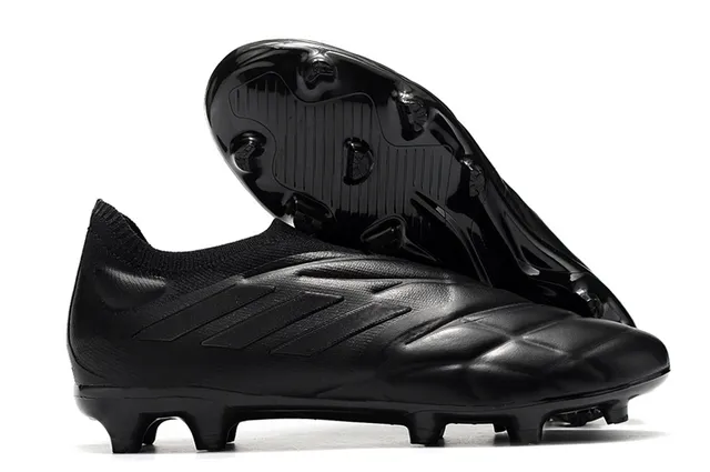 Adidas Copa Pure Full Knit FG Preto Branco Rosa Campo firme Sapatos de futebol 3