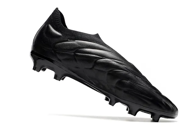 Adidas Copa Pure Full Knit FG Preto Branco Rosa Campo firme Sapatos de futebol 4