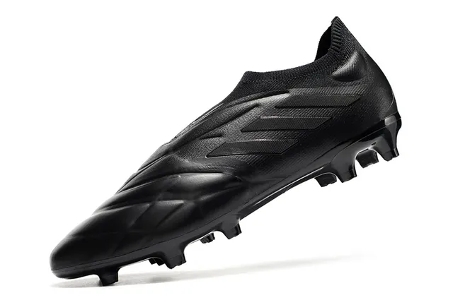 Adidas Copa Pure Full Knit FG Preto Branco Rosa Campo firme Sapatos de futebol 5
