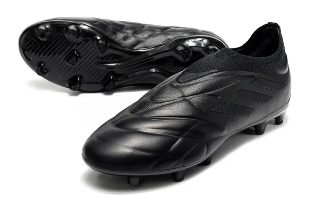 Adidas Copa Pure Full Knit FG Preto Branco Rosa Campo firme Sapatos de futebol 7