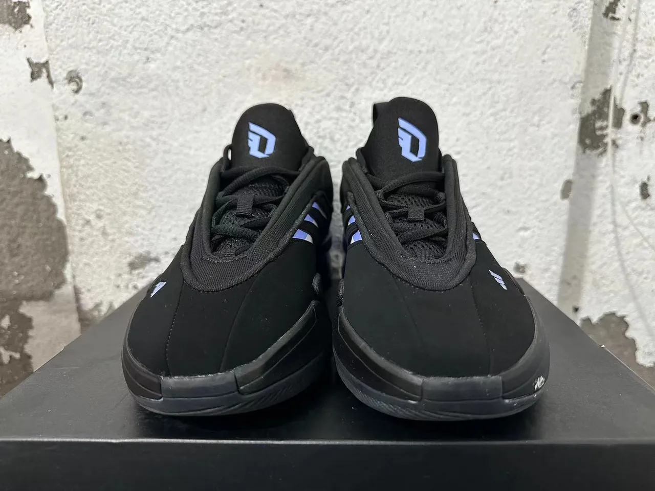 Adidas Dame 9 Black and Electric Blue Basketball Shoes 4