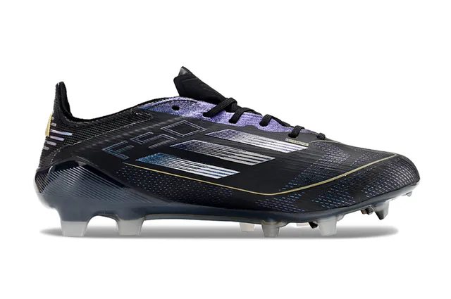 Adidas F50 Noir et Bleu Iridescent Firm-Ground Chaussures de football 7