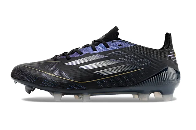 Adidas F50 Noir et Bleu Iridescent Firm-Ground Chaussures de football 8