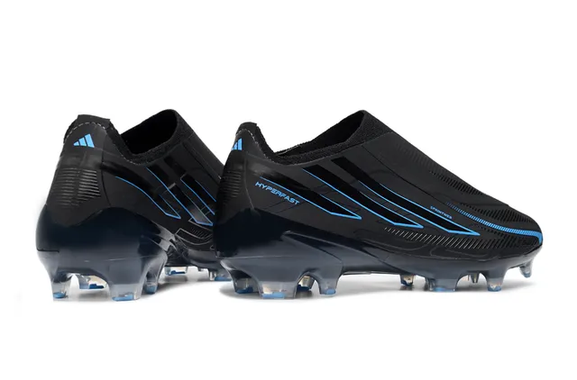 Adidas F50 Hyperfast Negro Azul Zapatos de fútbol para terreno firme 5