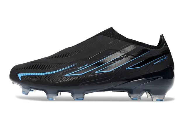 Adidas F50 Hyperfast Negro Azul Zapatos de fútbol para terreno firme 7