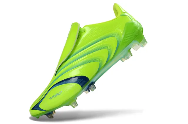 Adidas F50 Verde Lima Onda Azul Sapatos de Futebol para Gramado Firme 3