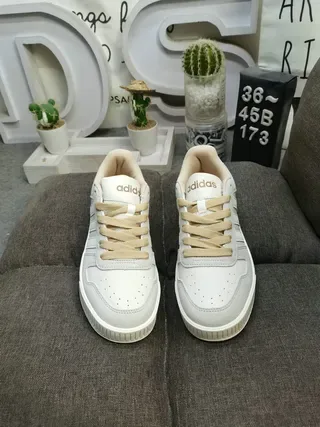 Adidas Gray Beige Low-Top Suede-and-Textile Upper Lifestyle Sneakers 10