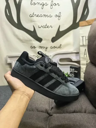 Adidas Gray Black Low-Top Suede Upper Lifestyle Sneakers 6