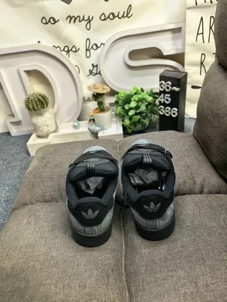 Adidas Gray Black Low-Top Suede Upper Lifestyle Sneakers 8