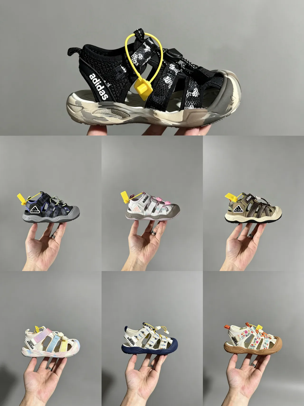 Adidas Kids Multi-Strap Adjustable Casual Sandals 2