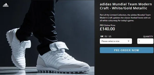 Adidas Mundial Team সাদা এবং ধূসর সোনালী ঘাস ফুটবল জুতা 3