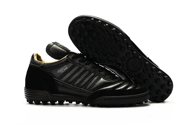 Adidas Mundial Team সাদা এবং ধূসর সোনালী ঘাস ফুটবল জুতা 4