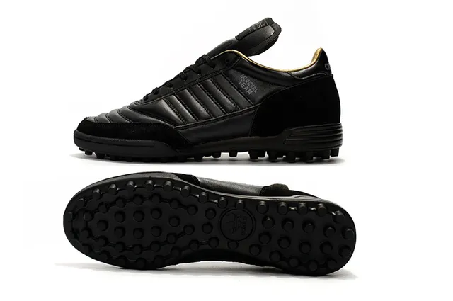 Adidas Mundial Team সাদা এবং ধূসর সোনালী ঘাস ফুটবল জুতা 6