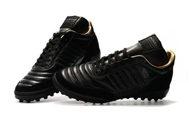 Adidas Mundial Team সাদা এবং ধূসর সোনালী ঘাস ফুটবল জুতা 8