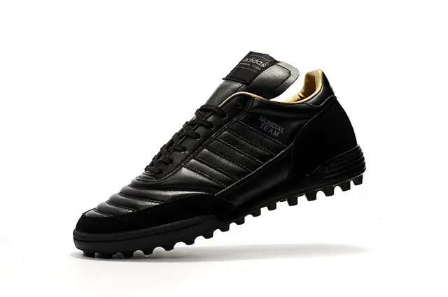 Adidas Mundial Team সাদা এবং ধূসর সোনালী ঘাস ফুটবল জুতা 9