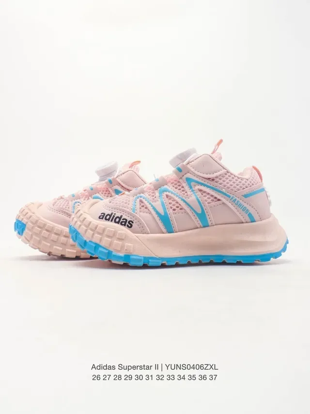 Adidas Tênis Lifestyle Rosa Azul Sem Cadarços Fechamento Dial Boa Sobrecapas Sintéticas Onduladas 24